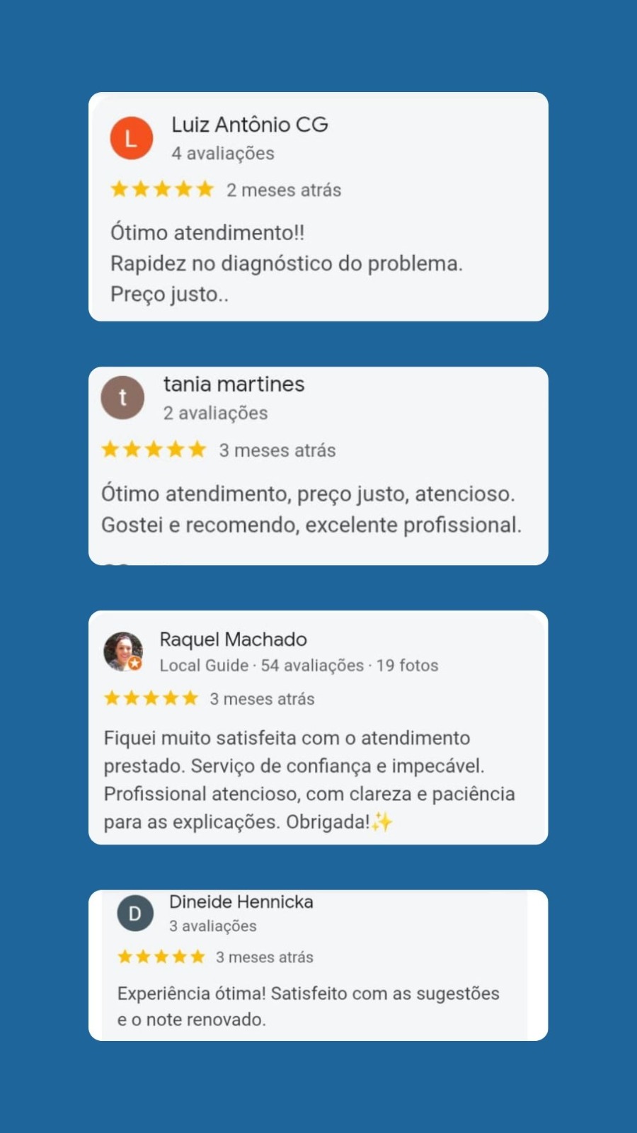 Depoimentos de clientes 2